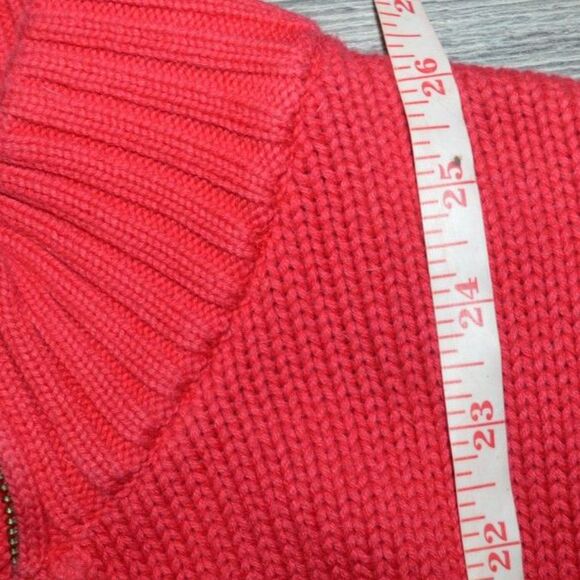 Vintage Lands' End Full Zip Wool Fair Isle Snowflake Christmas Cardigan Sweater - Picture 9 of 10